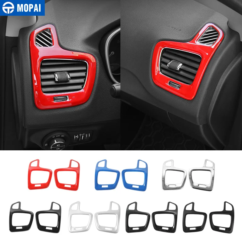 

MOPAI ABS Car Interior Dashboard Side Air Conditioner Vent Decoration Stickers for Jeep Compass 2017 Up Car Accessories Styling