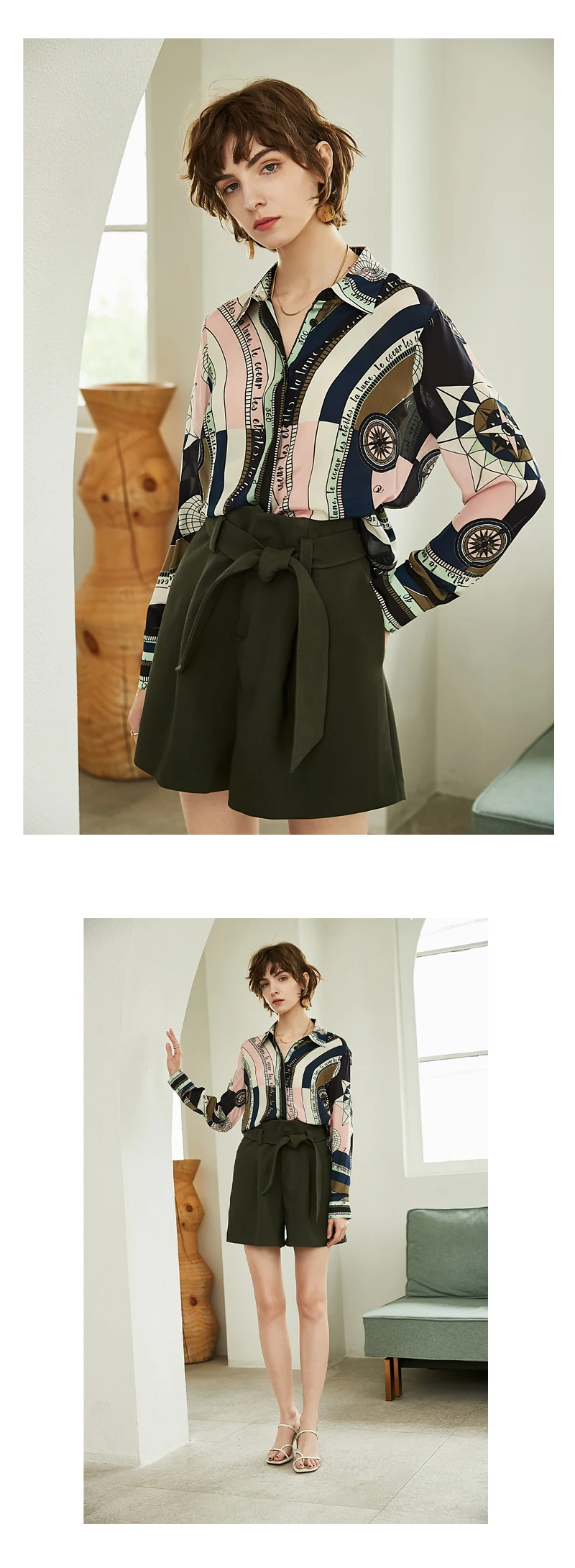 

European Style Women Letter Print Shirts Autumn Women Clothing Long Sleeve Constellation Print Blouses Tops