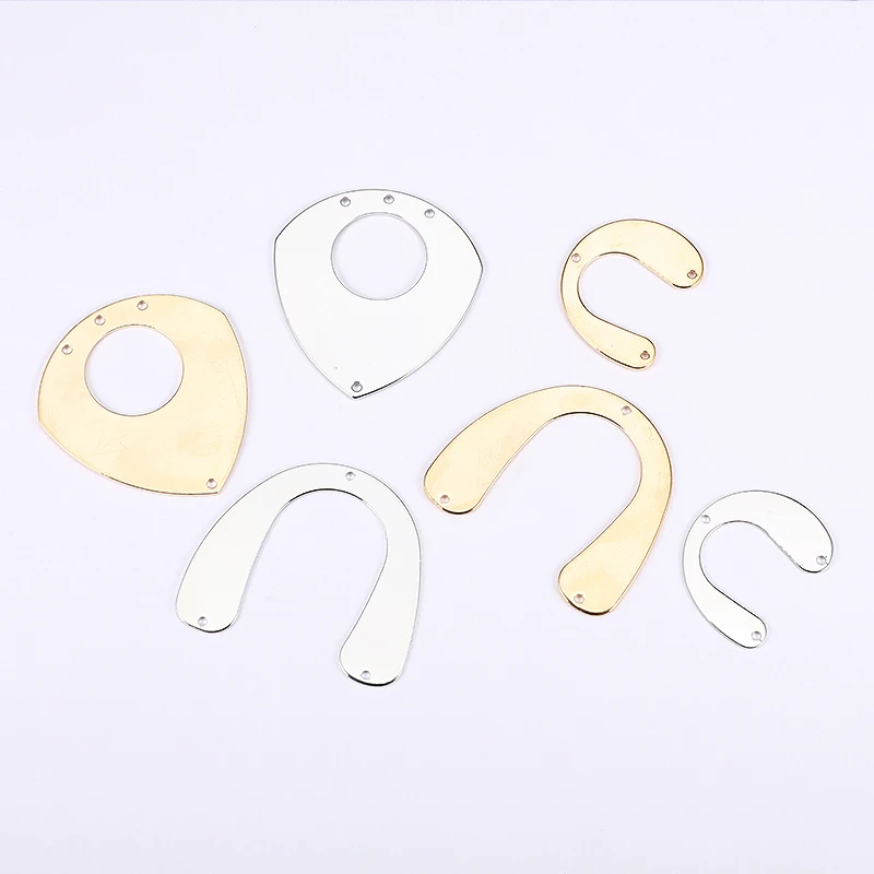 Медные позолоченные U образные капли воды 18K маленькие серьги сделай сам зажим