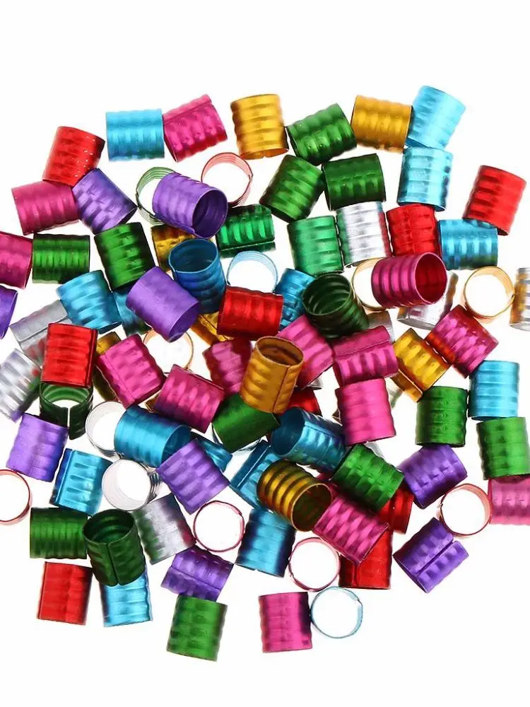 100 шт./лот бусины для дредов разные цвета покрытые волосы оплетка Регулируемый