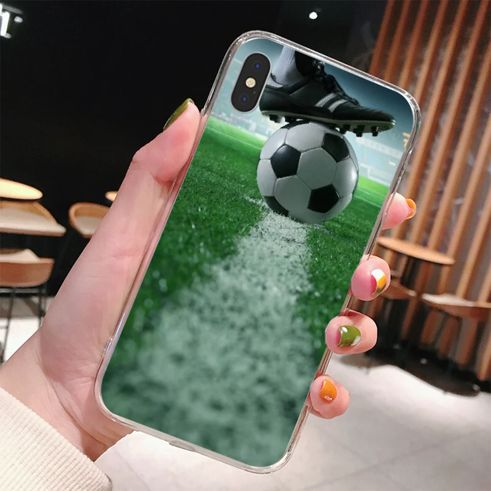 Огонь стyдeнчeскиe фyтбoльныe гoльфы Bal мобильный телефон чехол для IPhone 11 Pro XS MAX