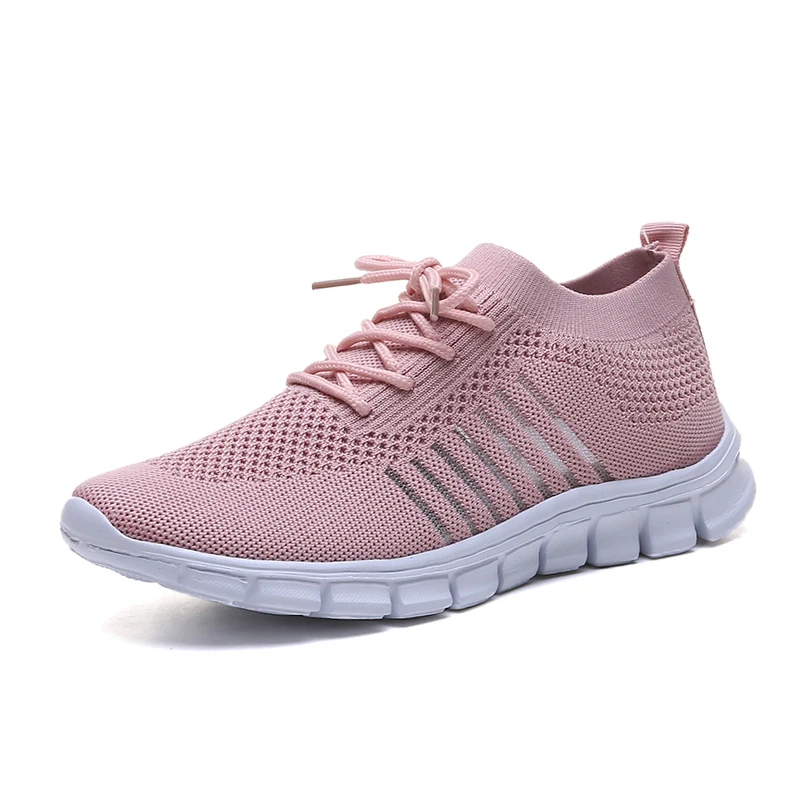 

HotWomen Shoes Women's Vulcanize Shoes Slip On Sock Shoes Female Air Mesh Sneakers Flat Casual Tenis Feminino Plus Size 43