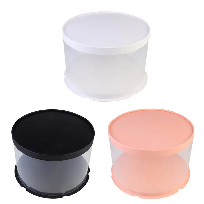 

3pcs Cake Boxes Cake Case Plastic Cake Container Bakery Box For 6-Inch Kitchen Baking Tool