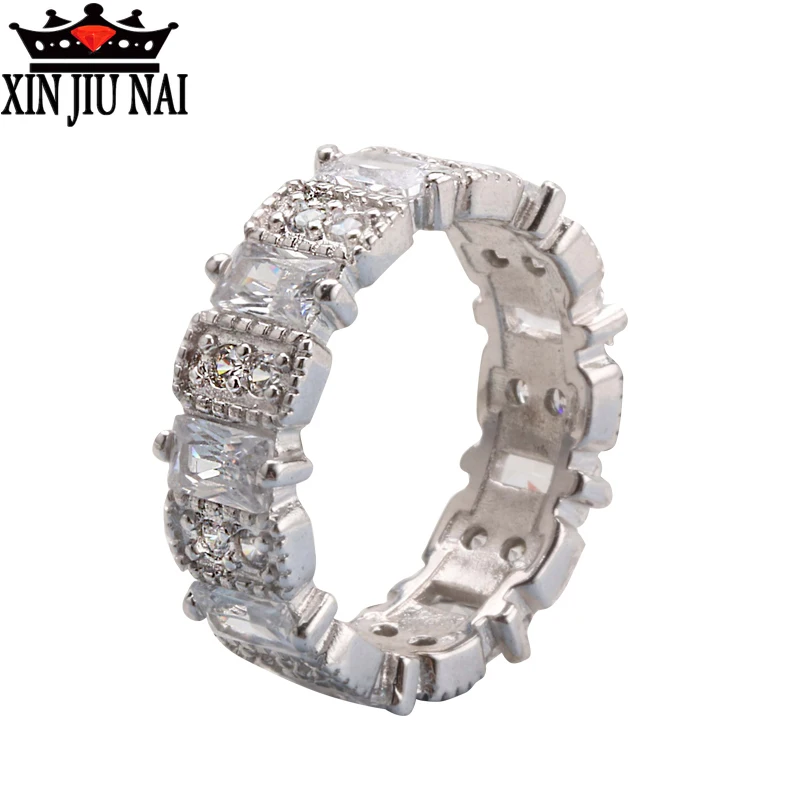 S925 Стерлинговое серебро хип хоп Уличный рэп преувеличенный квадратный