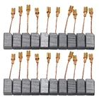 20 шт. графитовые медные Углеродные щетки двигателя Mayitr для угловой шлифовальной машины 100 мм, электрическая дрель, молоток, аксессуары для электроинструмента 6*8*14 мм