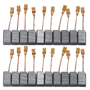 20 шт. графитовые медные Углеродные щетки двигателя Mayitr для угловой шлифовальной машины 100 мм, электрическая дрель, молоток, аксессуары для электроинструмента 6*8*14 мм