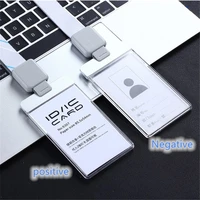 card holder neck strap with lanyard badge holder staff id card bus id holders business card cover photo holder office stationery