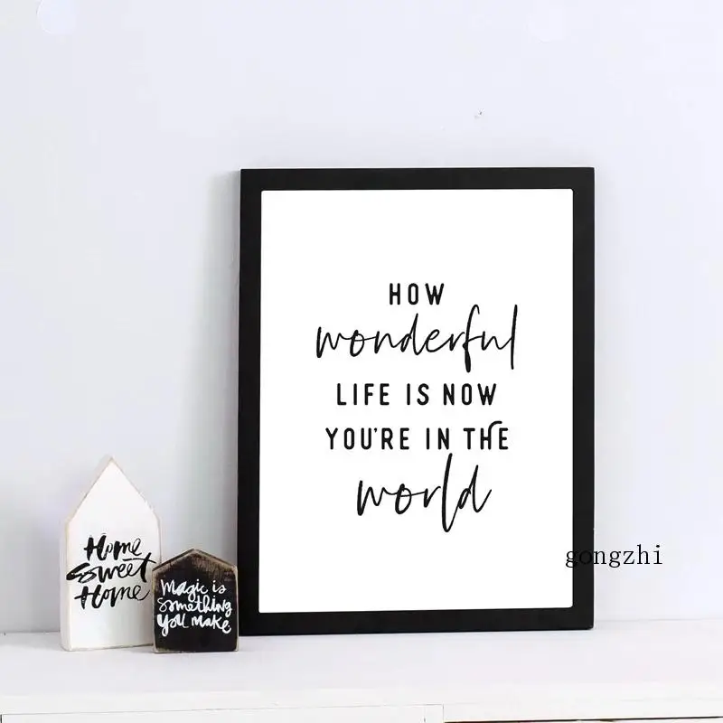 

Плакат с мотивами песни, цитатами, черно-белая вдохновляющая Картина на холсте и принты, Скандинавская Настенная картина для детской комнаты, декор для детской комнаты