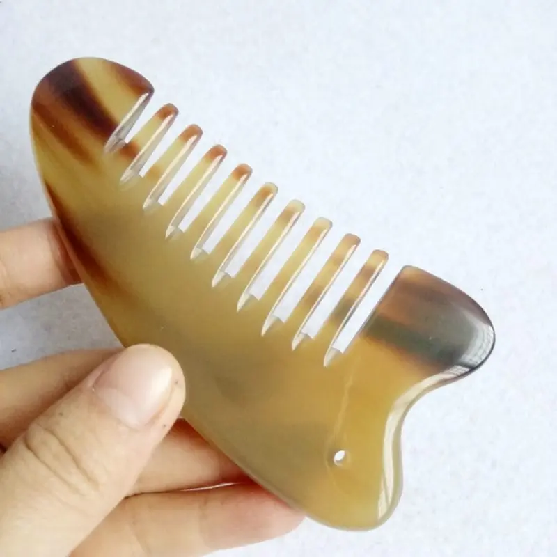 Женский инструмент для пожилого возраста белый рожок буйвола щетка