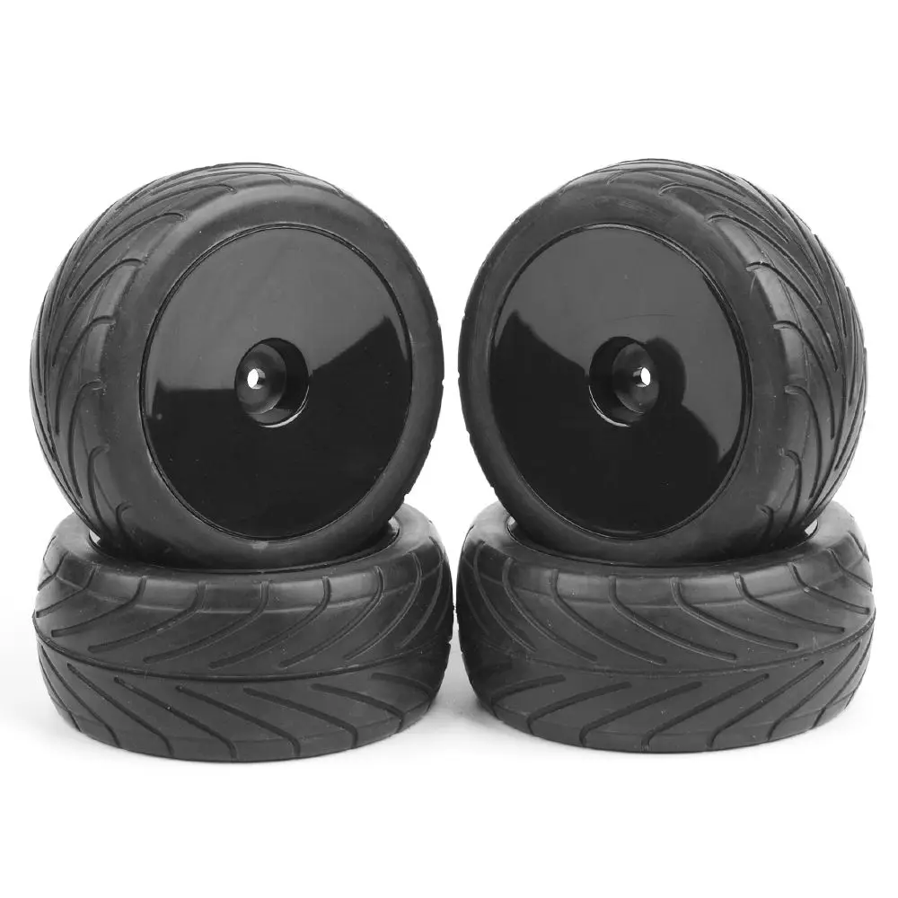 

In Stock 1/10 Scale Buggy RC Car Vehicles Accessories Wheels Black Rubber Tyres 12mm Hex 6mm Offset Children's Toys Models