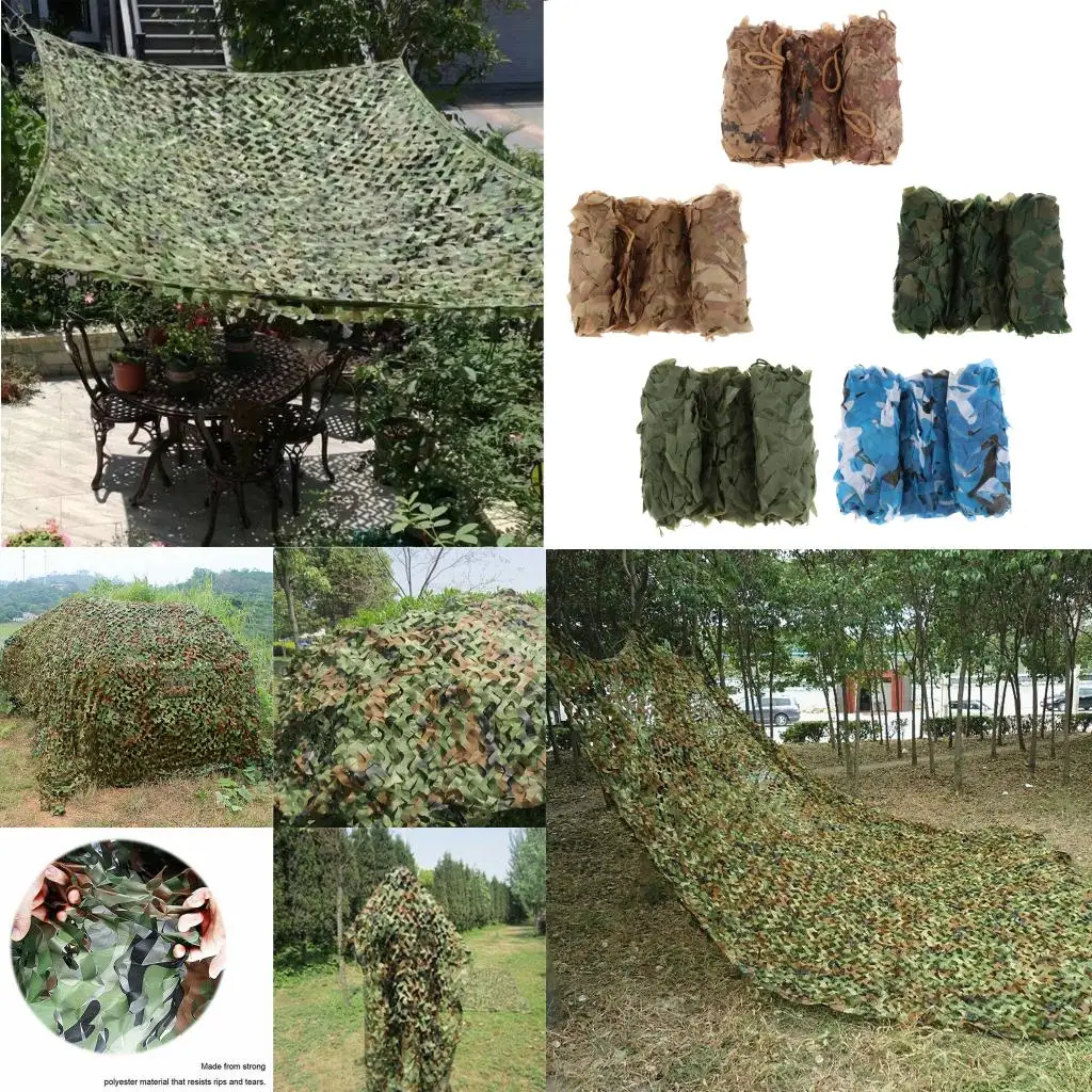 

3x5 м охотничьи военные камуфляжные сетки Лесной камуфляж сетка для кемпинга солнцезащитный тент для сада автомобиля тент