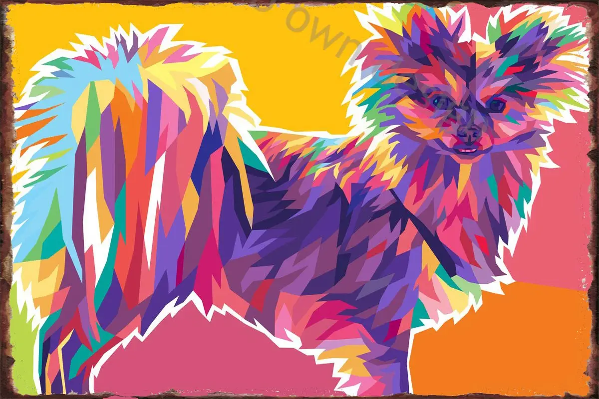 

Жестяная вывеска чихуахуа, Векторный поп-арт, оловянные таблички, Настенный декор, Ретро винтажный металлический знак для творчества, кафе, ...