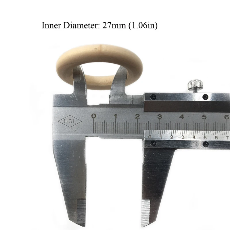 50 piezas 40mm anillos de dentici&oacute;n Natural para beb&eacute;, collar de madera, pulsera-2