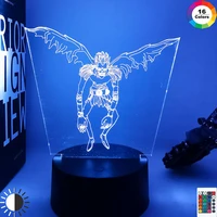 figutto figma anime death note character ryuk 3d light night lamp color changing led decorative light for home bedroom bedside