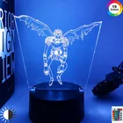 Светодиодный ночник фигуру Figma, 3D светильник с персонажем мультфильма тетрадь смерти, ночник, меняющий цвет, декоративное освещение для дома, спальни, прикроватная тумбочка