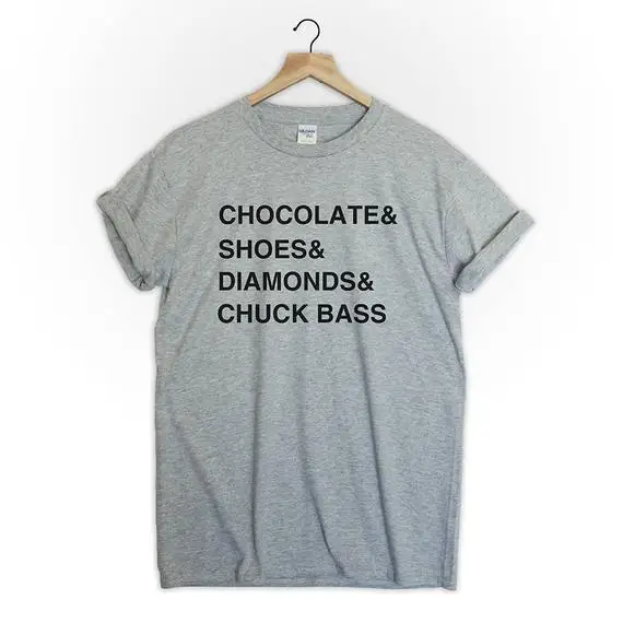 Chocolate and shoes diamonds chuck bass gossip girlstv series ed westwick /chuck tshirt shirt tee top cute tumblr-F075 | Женская одежда