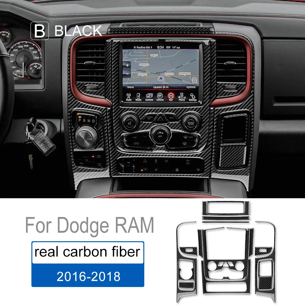 

Углеродное волокно для Dodge RAM 2016 2017 2018 аксессуары внутренняя отделка автомобиля центральное управление CD Кондиционер панель наклейка