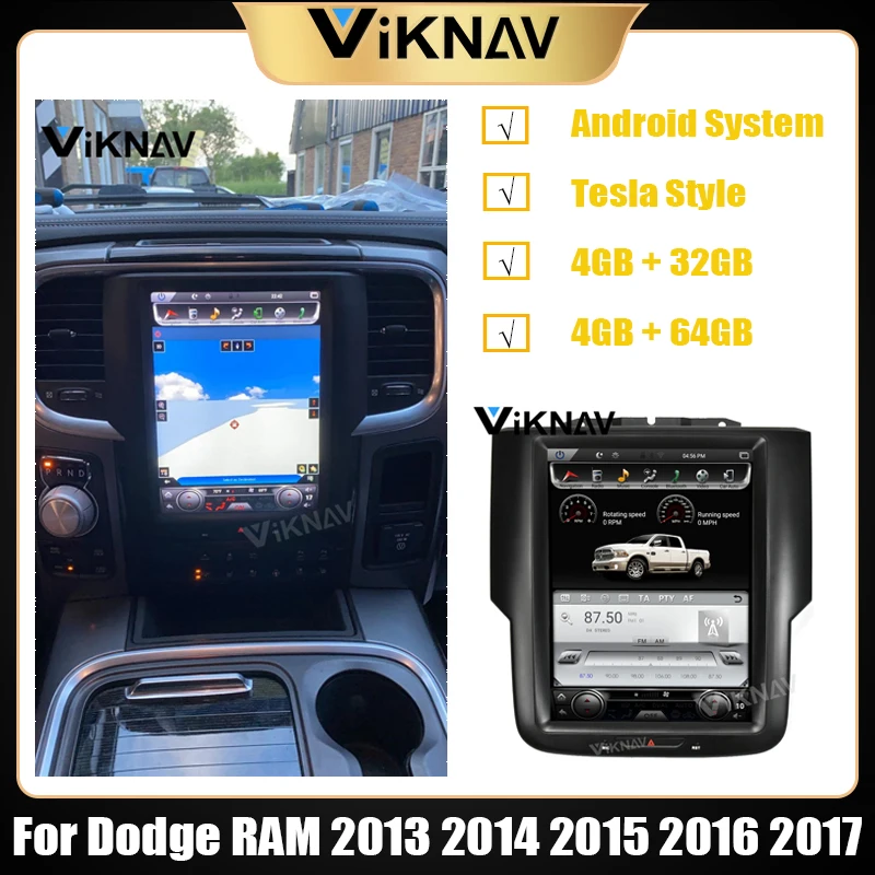 

Автомагнитола 2DIN на Android для Dodge RAM 2013, 2014, 2015, 2016, 2017, стереоприемник, Автомобильный мультимедийный плеер, GPS-навигация, магнитофон