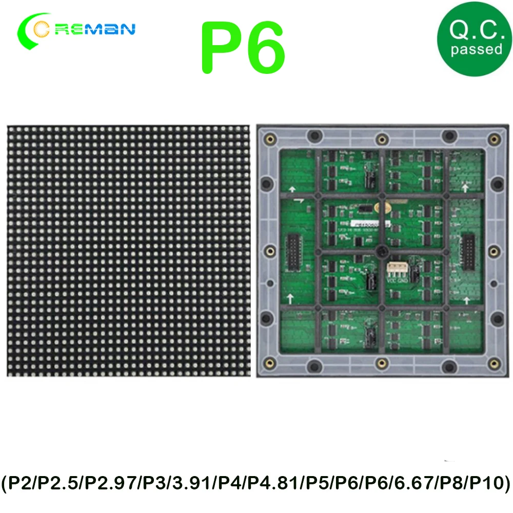 Точечная матрица p6 светодиодный дисплей модуль наружная rgb панель матрица/32X32