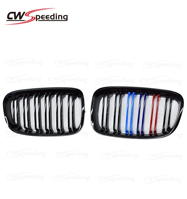 УГЛЕРОДНЫЙ M Цвет Черный 2 линия двойная планка решетка гриль для BMW серии F20