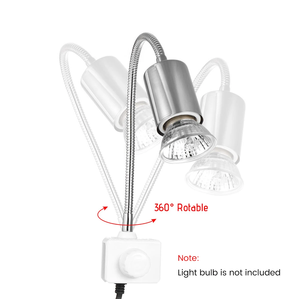 Лампа для рептилий 25W UVA + UVB держатель лампы с зажимом галогенная тепловая лампа
