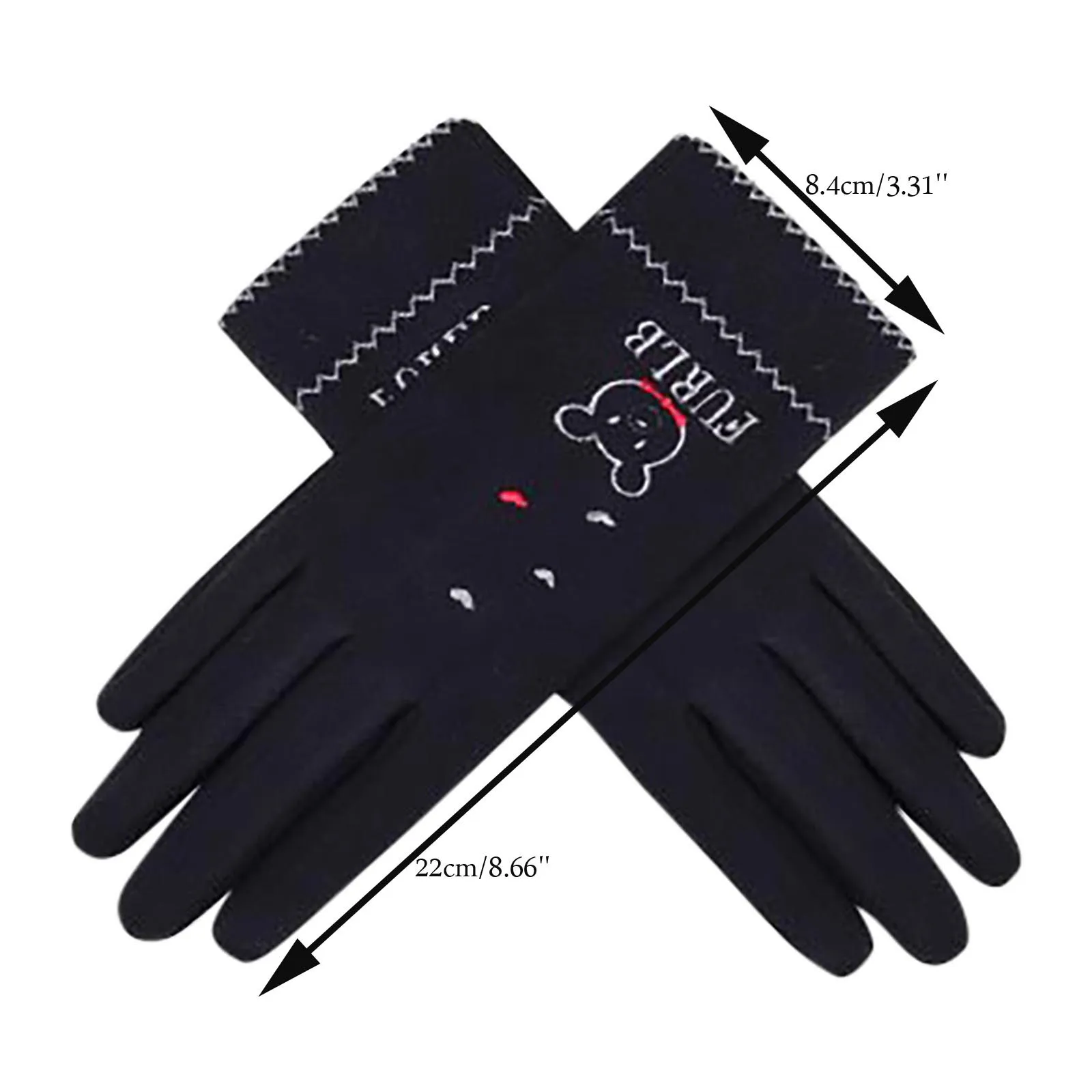 

Sagace 2021 New Gloves Winter Fasion Women Outdoor Plus Velvet Thicken Keep Warm Casual Windproof Gloves
