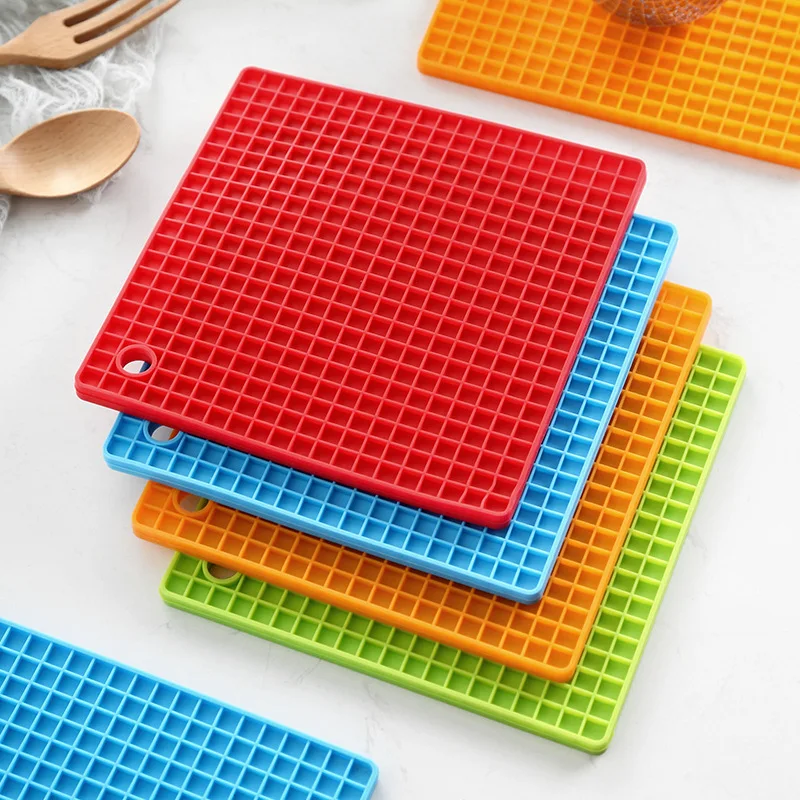 2 шт. термостойкая подставка под чашку квадратный силиконовый коврик