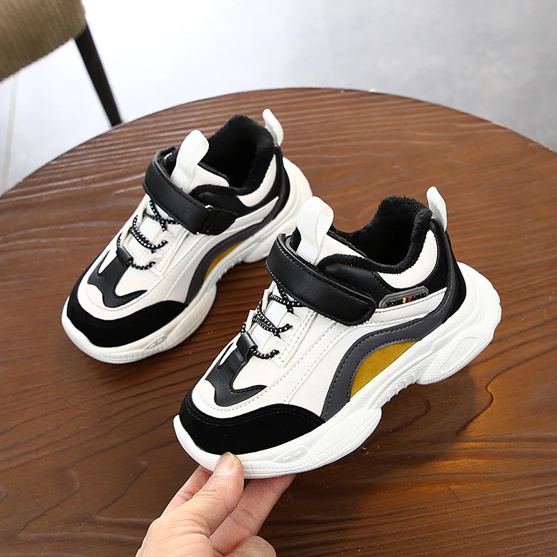 CNFSNJ новые детские зимние модные кожаные теплые мартинсы для девочек и мальчиков