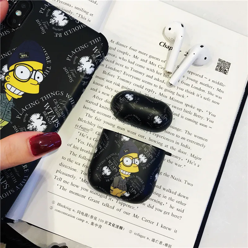 Чехол для наушников Apple Airpods мягкий силиконовый чехол милый Bluetooth Air pods Charing Bag |