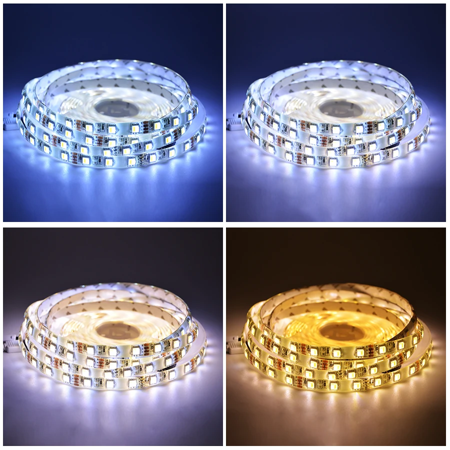 Светодиод CCT полоса набор водонепроницаемый SMD 5050 60 Светодиодный s/m светодиодный светящаяся лента+ 2,4G/24 ключ пульт дистанционного управления+ 3A источник питания