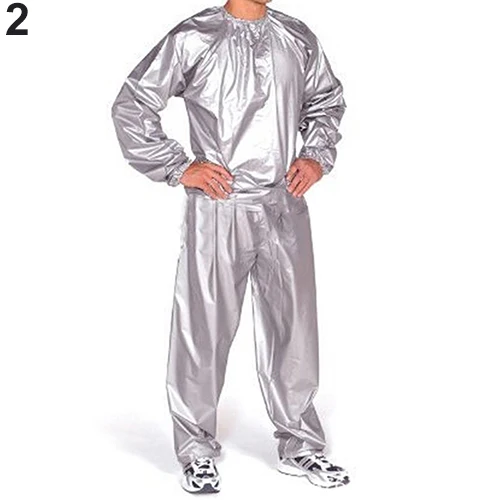 

Unisex Sauna Suit PVC Fitness Weight Loss Sweating Sauna Suit Exercise Gym Pullover Sports Suit Calories Burner