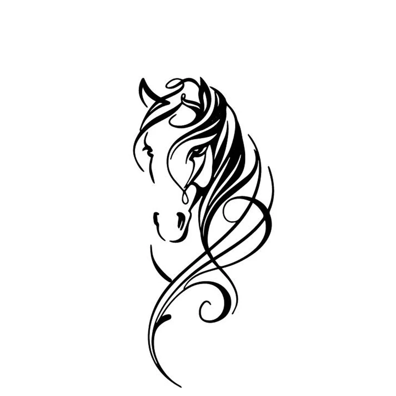 

Hot Sell Horse Fashion Creative Car Door Car Sticker Decoration Pattern Vinyl Decal Black/Silver Creative Car Sticker 7.3*16.1CM