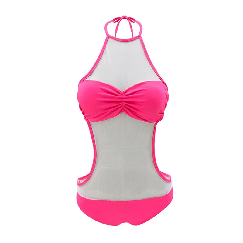 Новинка 2020 сексуальный сетчатый прозрачный Цельный купальник женский пуш-ап