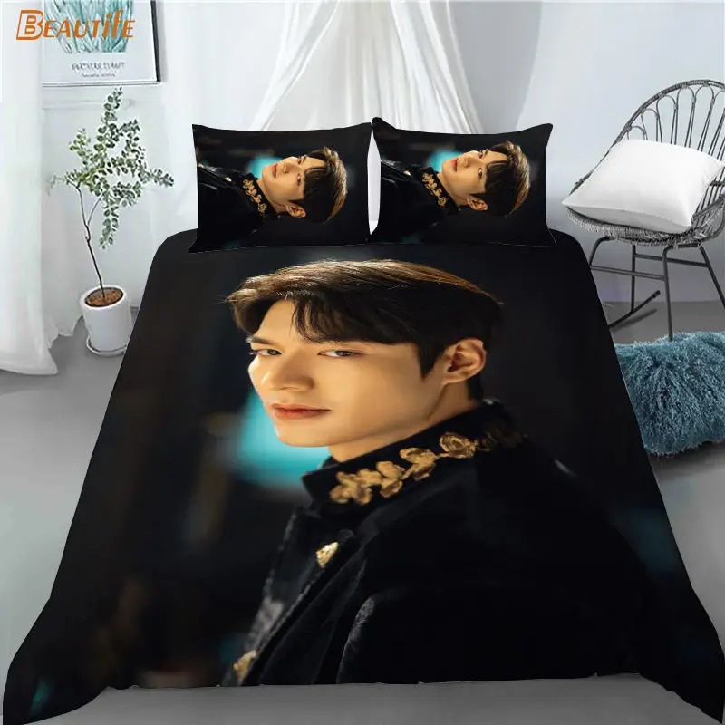 

Custom Kpop Idol Lee Min Ho 3 Pcs Duvet Cover Set Fashion Bedding Sets Comforter Duvet Cover Pillowcase Home Textiles