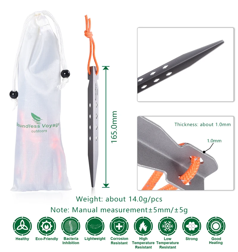 Безграничное путешествие из титана для палатки уличные колышки аксессуары