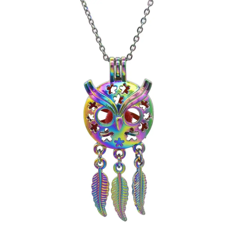 REYOW 1 шт. Радужный Ловец снов Сова жемчужные шарики клетки духи эфирное масло