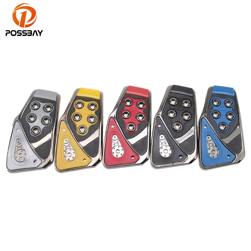 Автомобильные педали сцепления POSSBAY 3 шт. универсальные накладки для ног подходят