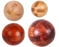 classic ball shaped wooden burr puzzles game for adults kids