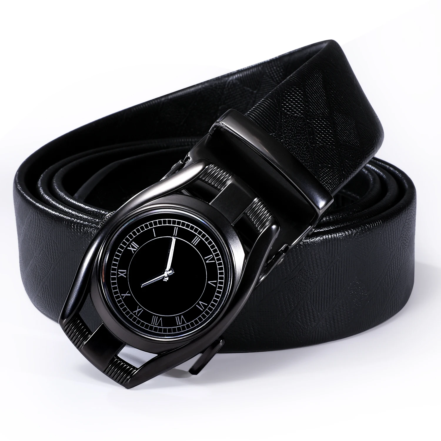 Мужской ремень с трещоткой из натуральной кожи коричневый дизайнерский воловьей