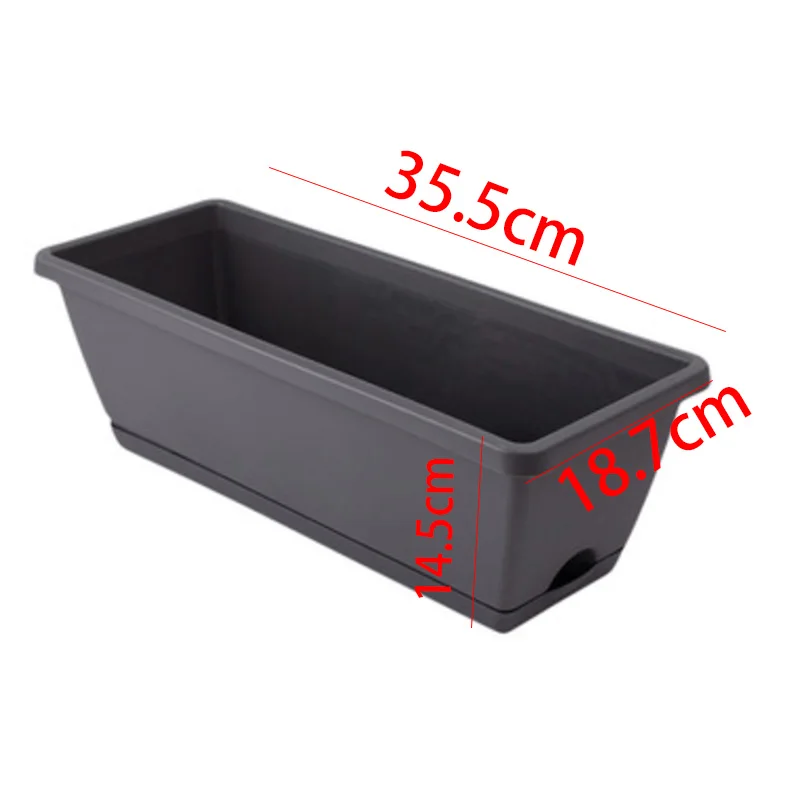 Square Flower Pot Plant Vegetable Nursery Pots Planter Yard Home Garden Decoration Tools with Tray Large Capacity 2/5 pcs | Дом и сад