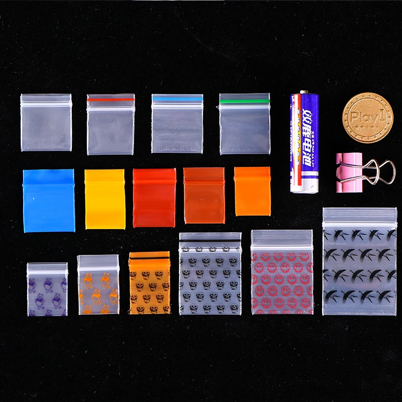Мини пакеты Ziplock пластиковые на молнии упаковочные для таблеток маленькая сумка