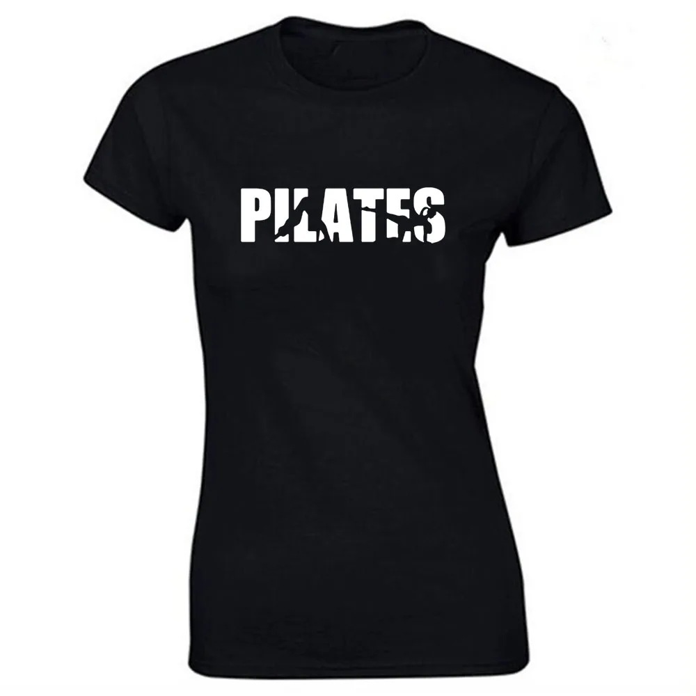 

Pilates Print Cotton Casual Tshirt Women Funny T Shirt for Lady Streetwear Regular Top Tee