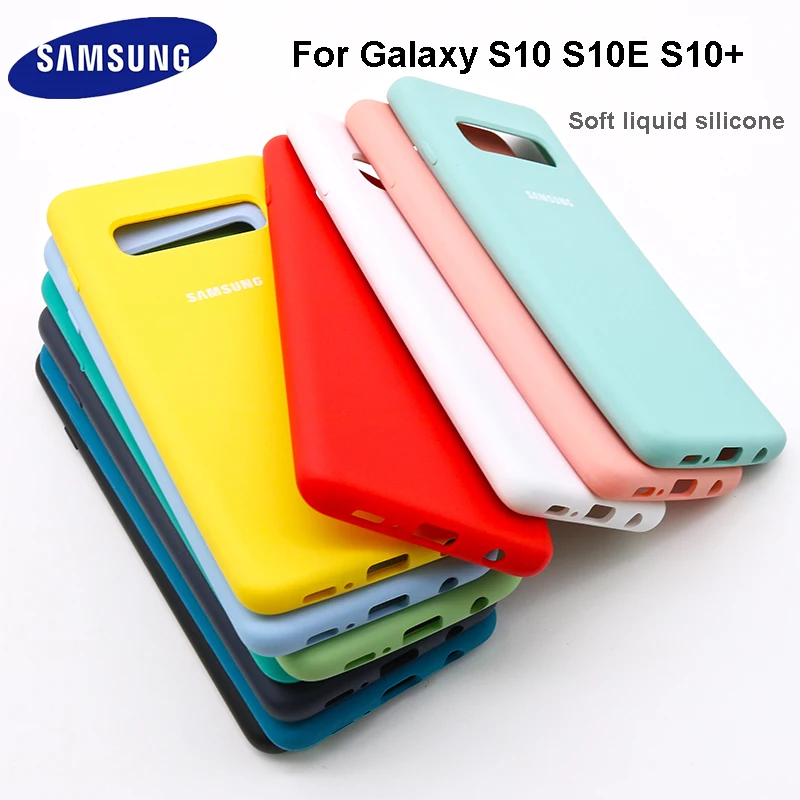 

For Samsung Galaxy S10 S10 Plus S10 e Case Soft Liquid Silicone Shockproof Soft Case For Galaxy S10e Protection Cover Case