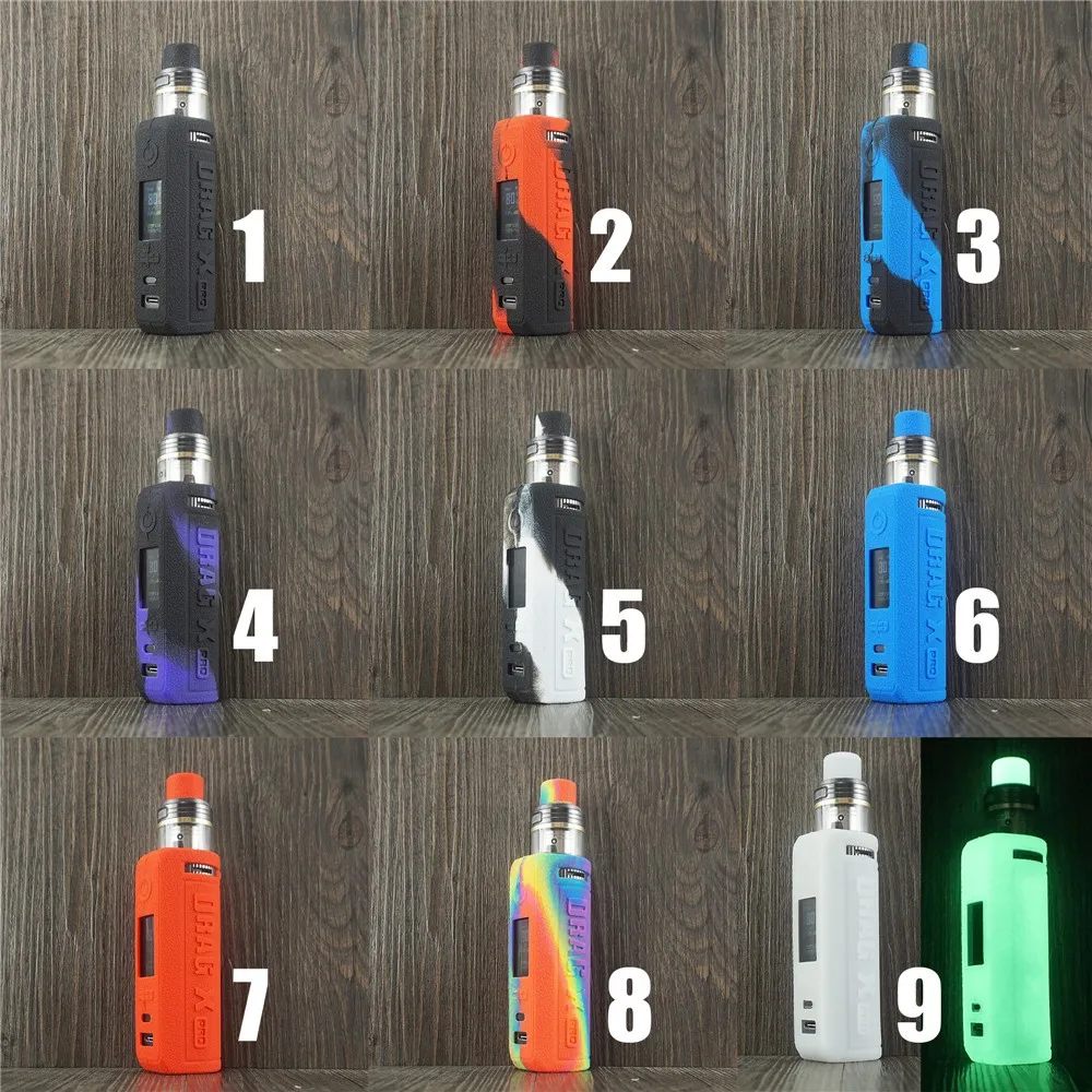 hot sale fashion black luminous matte soft rubber silicone cover shell for drag x pro case bag for voopoo drag x pro free global shipping
