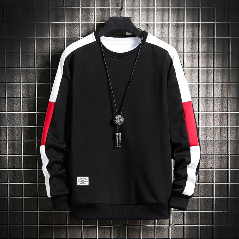 

2020 Fashion Harajuku Sweatshirts Men Spring Autumn New 6 Color Hoodie Mens Casual O-Neck Patchwork Sweatshirt for Young Men