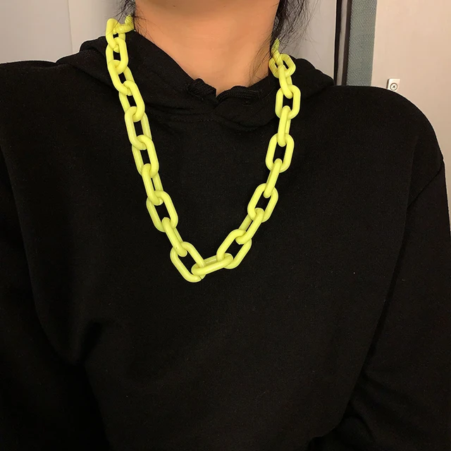 Punk Hip Hop Fashion Acrylic Link Chain 