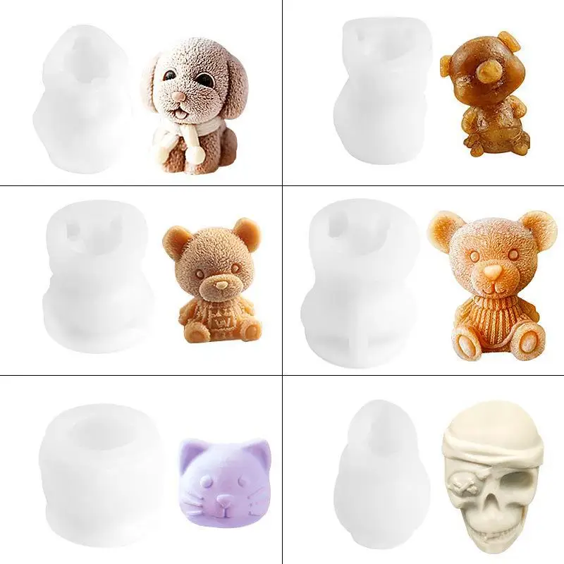 

Silicone Mold Ice Mould Little Bear Shape Ice Cube Maker Whiskey Milk Tea Cola Chocolate Cake Mould Drink Coffee Decor Ice Cube