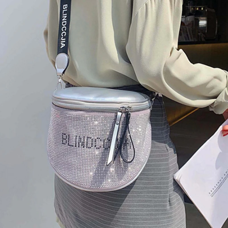 Стразы сумка седло 2020 новые женские маленькие сумки модная искусственная кожа