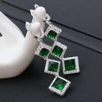 fashion lady long dangle earrings for women wedding engagement drop earring jewelry aretes de mujer modernos 2020