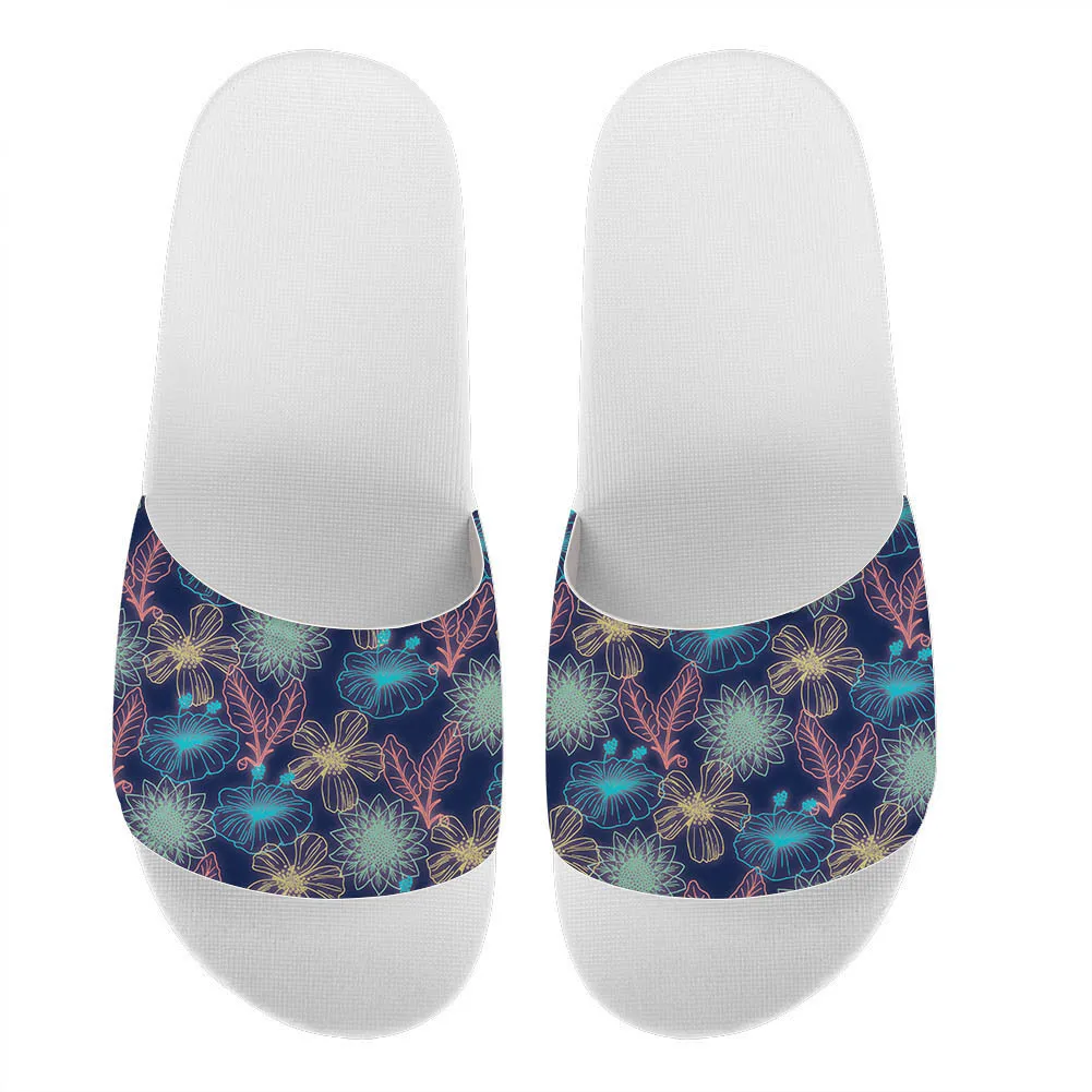 

2021 popular flip flops flowers unisex summer slippers Flat slippers custom